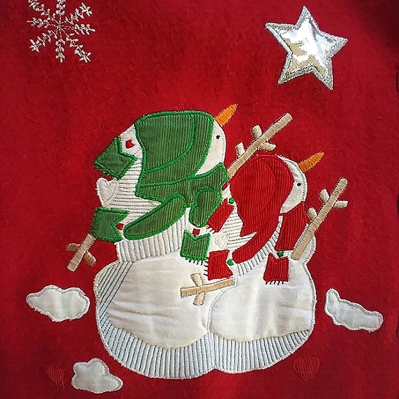 Vtg Take Two Clothing Co. Christmas Wool Embroided Patch Blazer M - Picture 10 of 15